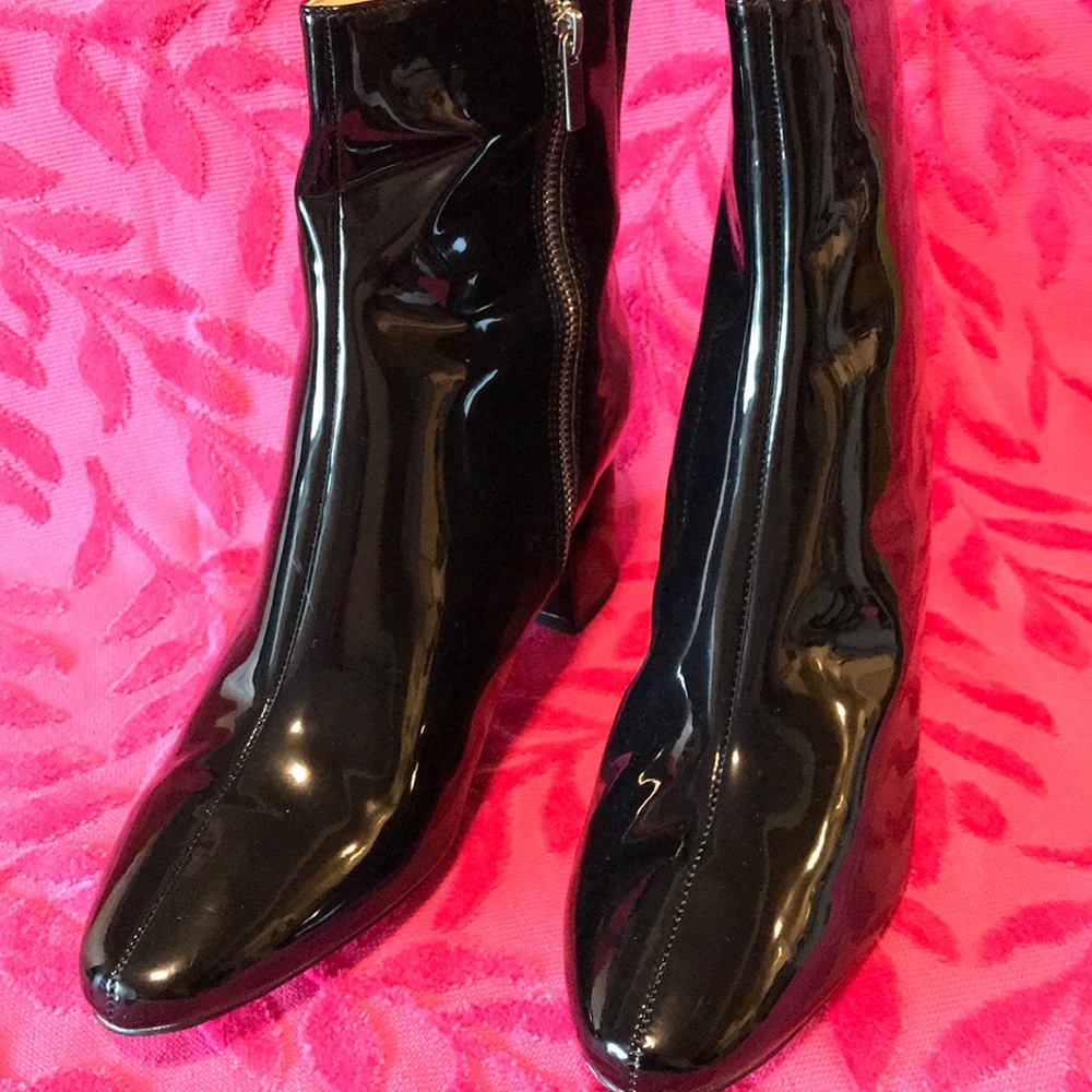 NewYork&Company Black Patent leather boots.Size 11